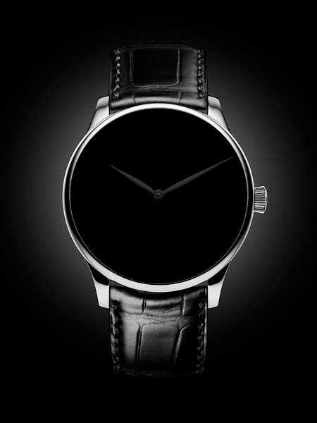 Esse relógio de luxo é feito com material mais escuro do mundo. Foto: Vantablack/Divulgação 