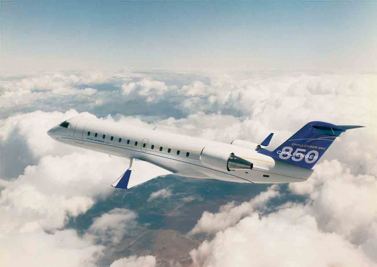 Bombardier Challenger 850 Learjet. Imagens: Divulgação