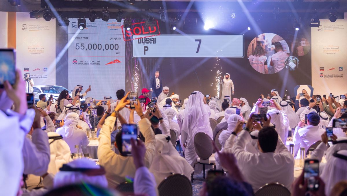 Venda de placa de carro de $15 milhões, quebra recorde mundial em Dubai. Foto: Divulgação
