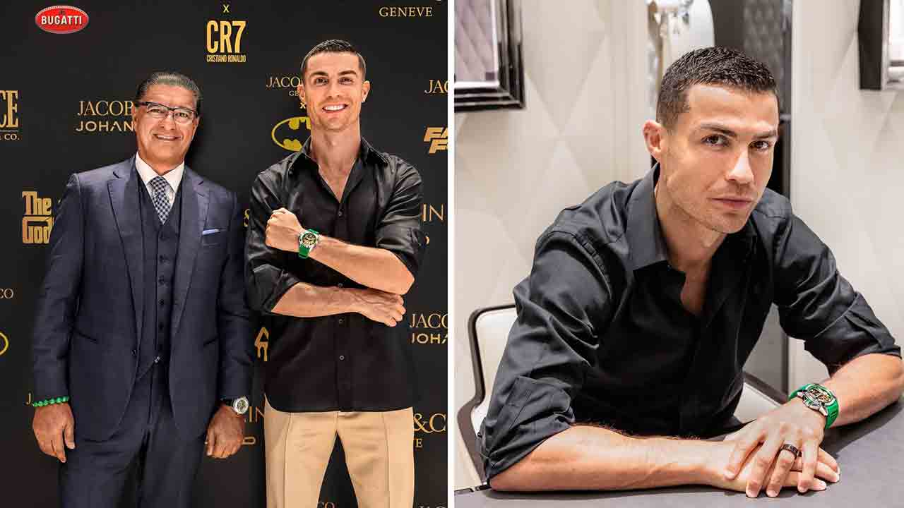 Cristiano Ronaldo ganha coleção de relógios com preços surpreendentes. Instagram @jacobandco