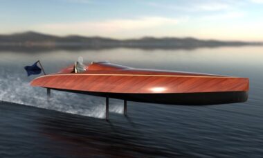 Spirit Yachts revela espetacular barco voador elétrico de longo alcance