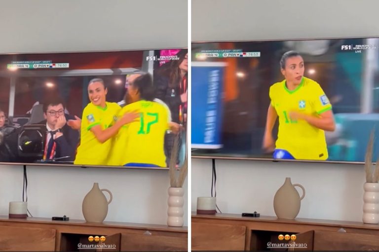 Marta ganha post da namorada em estreia do Brasil na Copa.