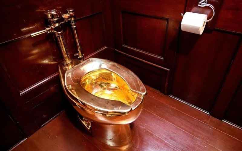 Stolen solid gold toilet
