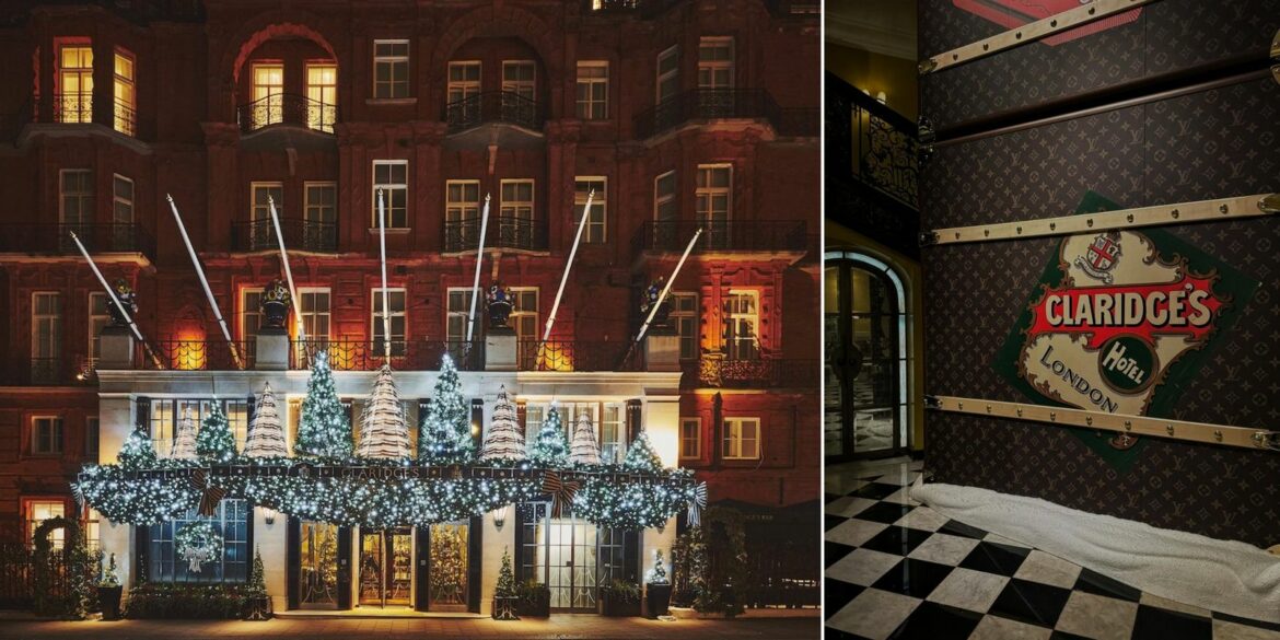 Louis Vuittons 5,7 meter höga julgran avslöjad i London