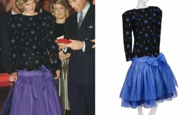 Vestido de noite da princesa Diana é vendido em leilão por US$ 1,14 milhão