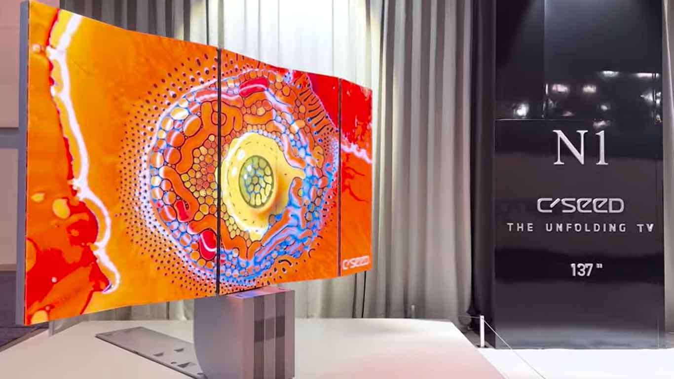 Erfahren Sie mehr über den faltbaren 137-Zoll-Fernseher, der fast 1 Million R$ kostet; Video