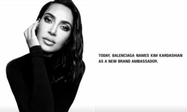 Kim come ambasciatrice Balenciaga. Foto: Riproduzione Instagram @balenciaga