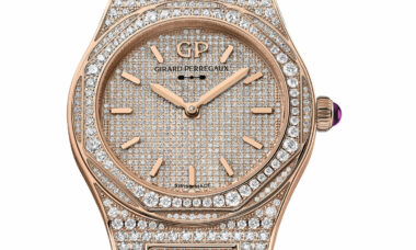 Girard-Perregaux apresenta o relógio Laureato de alta joalheria de 34 mm, deslumbrantemente cravejado com 1.791 diamantes.