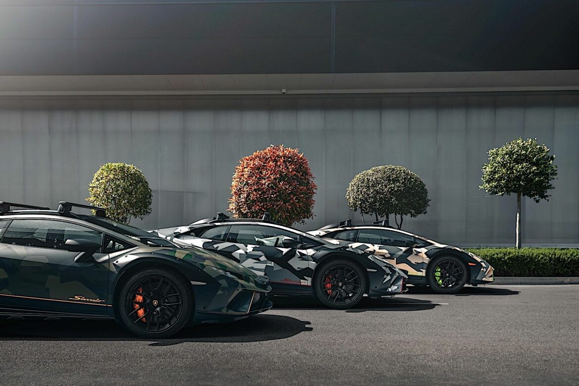 Lamborghini rivela 4 dipinti mimetici in edizione limitata per il Sterrato