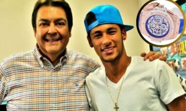 Neymar ganha relógio raríssimo de R$260 mil de Faustão; veja