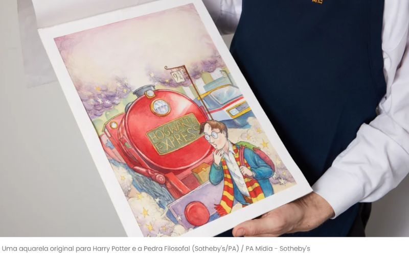 'O Item mais valioso de Harry Potter já vendido em leilão' é uma capa de livro por R$ 9,3 milhões