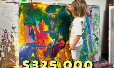 Obra de arte de criança de 3 anos é vendida por R$ 81 mil