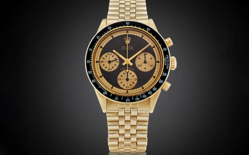 De zwarte en gouden Rolex Daytona 'Paul Newman' van Tom Brady kan tot $ 900.000 opleveren op een veiling