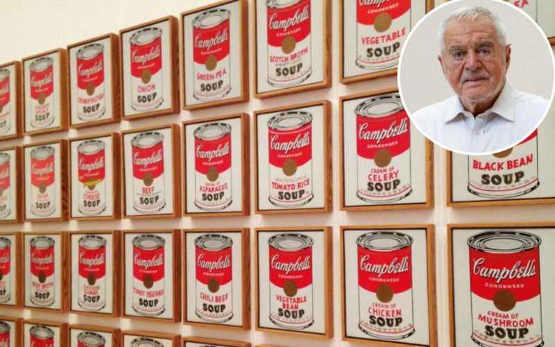 Latas de sopa Campbell compradas por US$ 1 mil é vendida por valor milionário