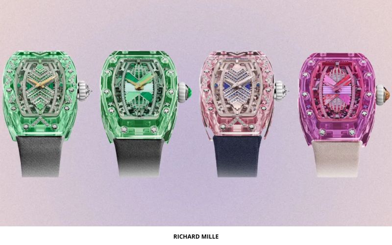 Richard Mille acaba de lançar 4 relógios Technicolor Sapphire Crystal 