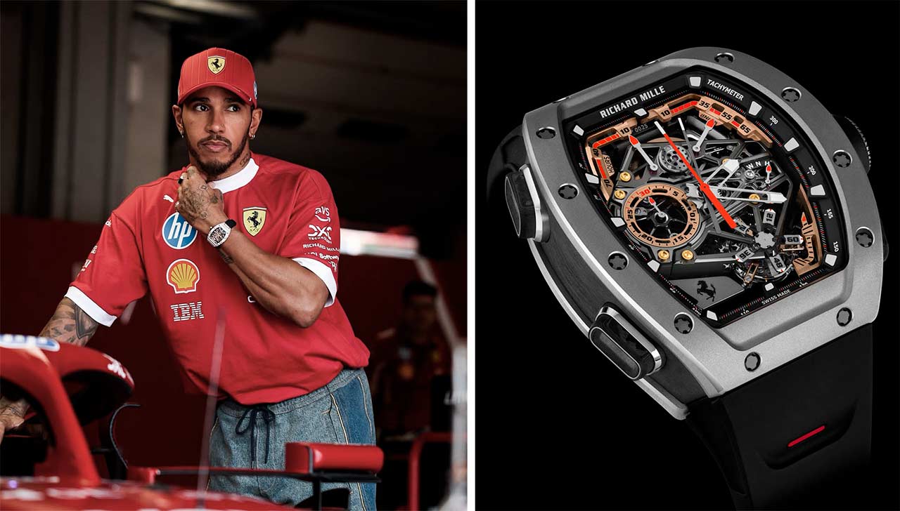 Lewis Hamilton desfila com relógio Richard Mille de US$ 1,5 milhão em Silverstone e impressiona fãs de automobilismo e luxo. Instagram @lewishamilton / Richard Mille