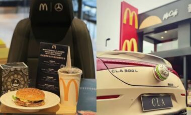 Mercedes-Benz e McDonald's lançam campanha de luxo que une carros elétricos e hambúrgueres com trufas