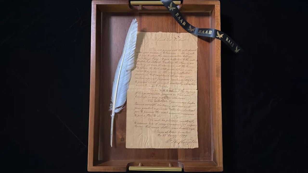 Carta rara de George Washington sobre guerra é colocada à venda por valor impressionante