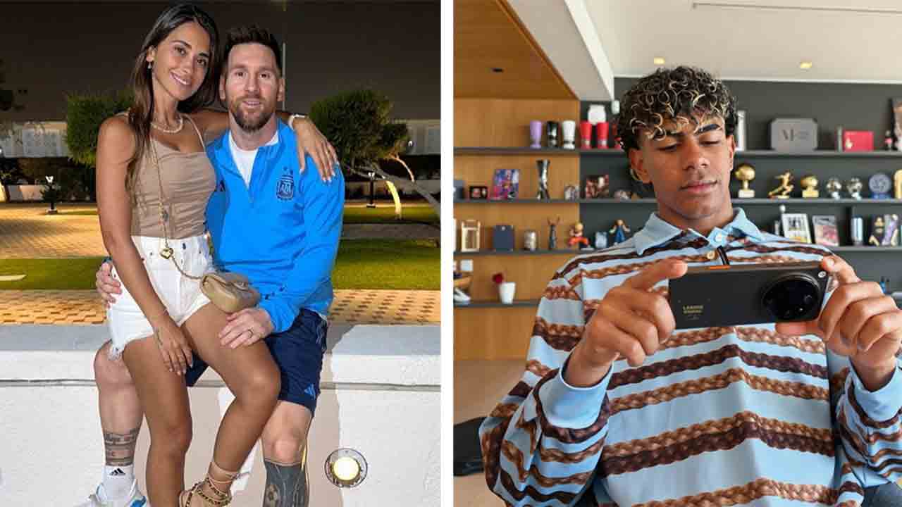 Lionel Messi och Lamine Yamal. Bilder: Instagram @leomessi / lamineyamal