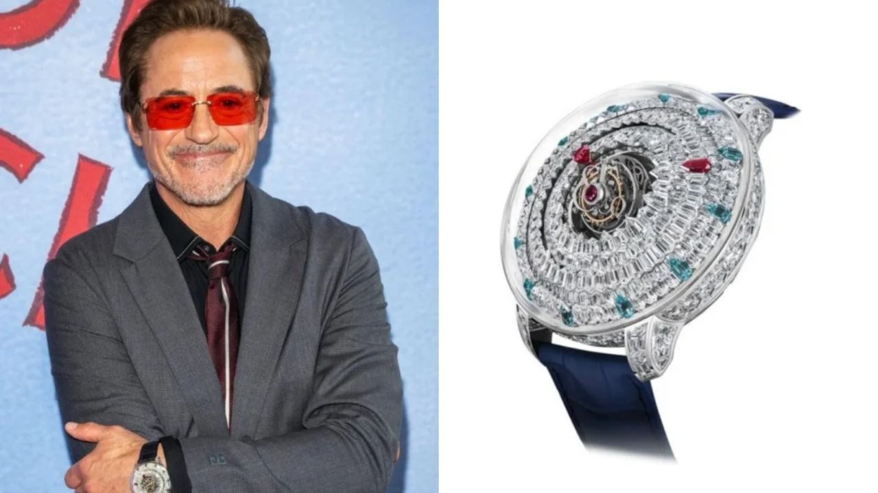 Relógio de R$ 6 milhões de Robert Downey Jr. não tem ponteiros e reúne 556 pedras preciosas