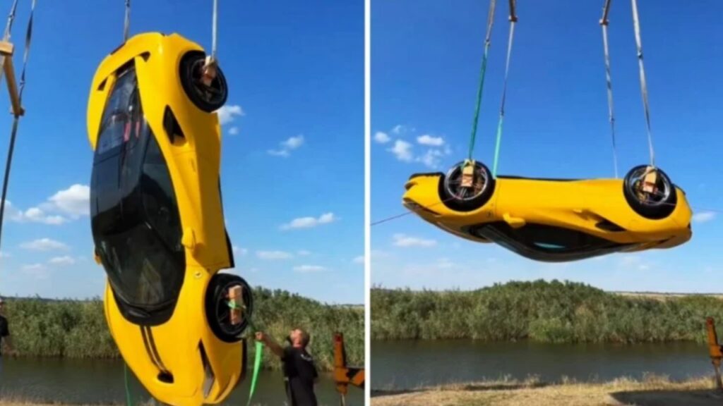Influenciador vira Ferrari de US$ 350 mil de cabeça para baixo e a usa em manobra inusitada