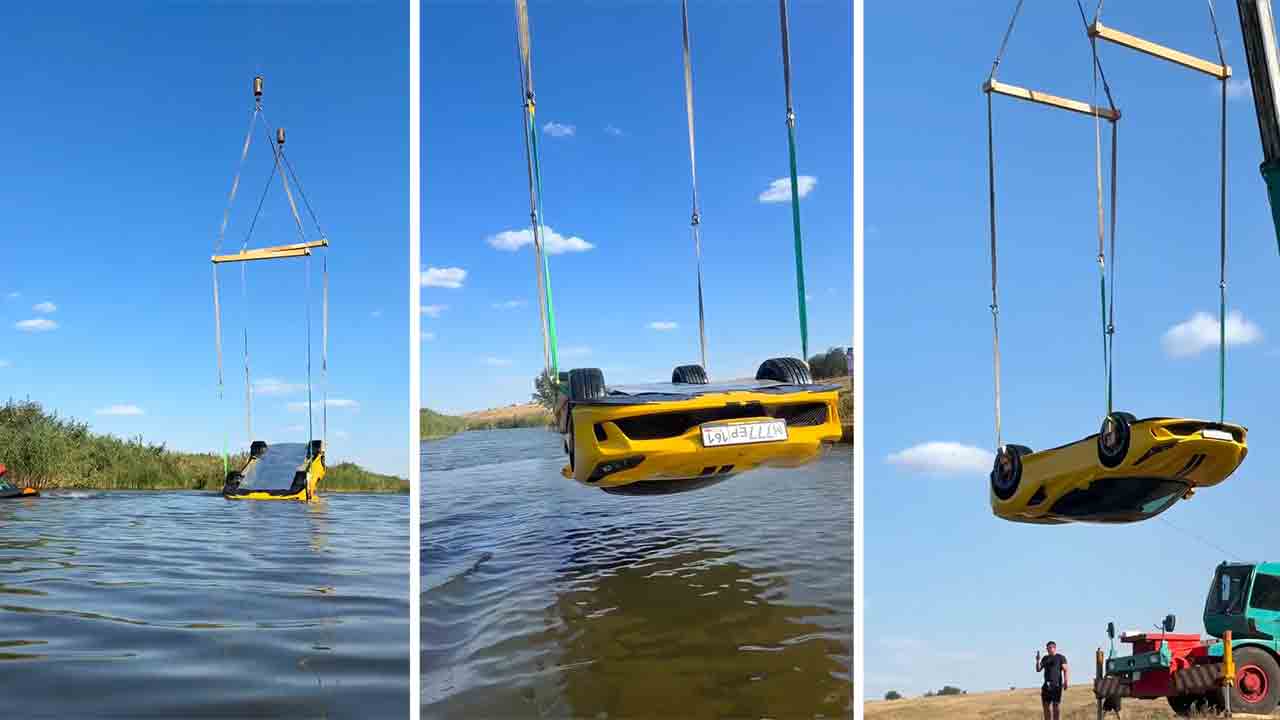 Influencer flips $350,000 Ferrari upside down and uses it for an unusual stunt. Photo: Instagram @chebotarev_evgeny
