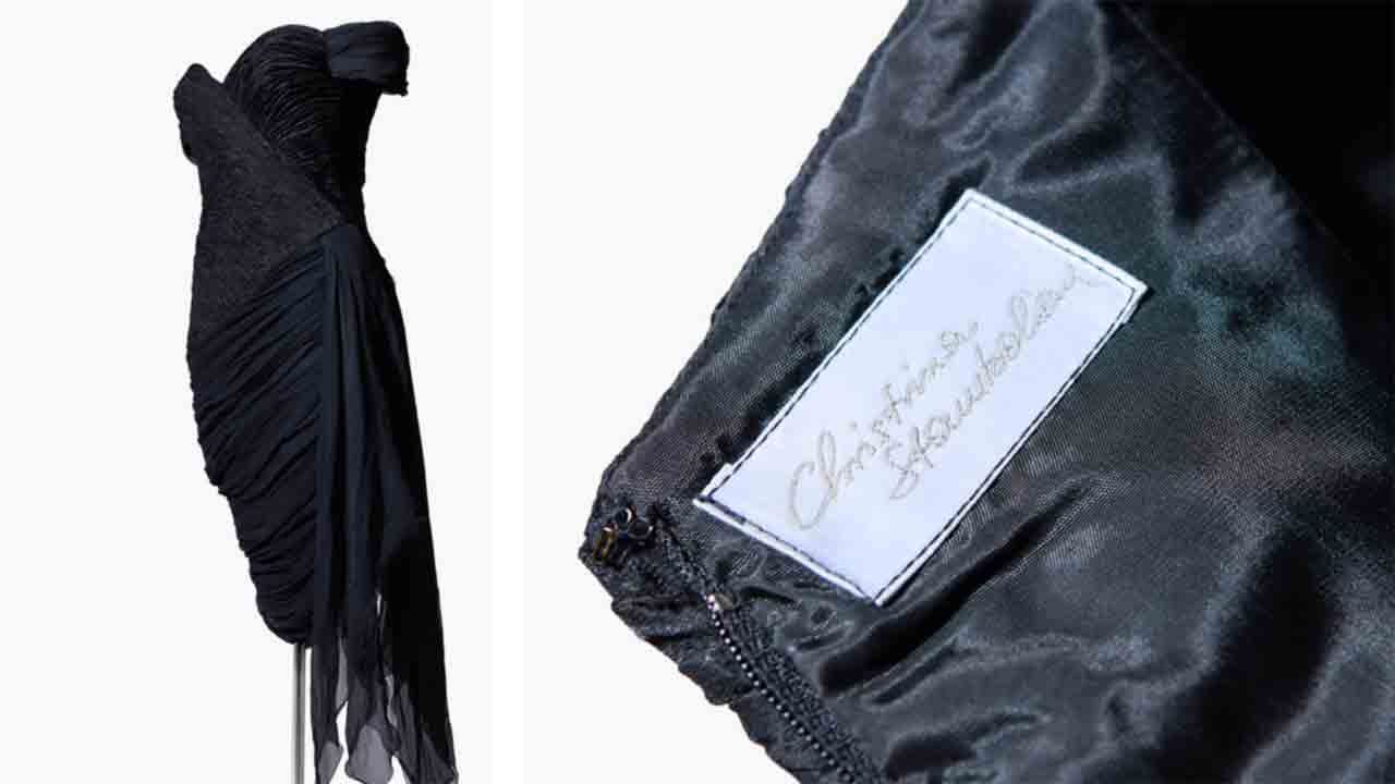 Diana's iconic “revenge dress” could sell for US$300,000. Sothebys / Handout