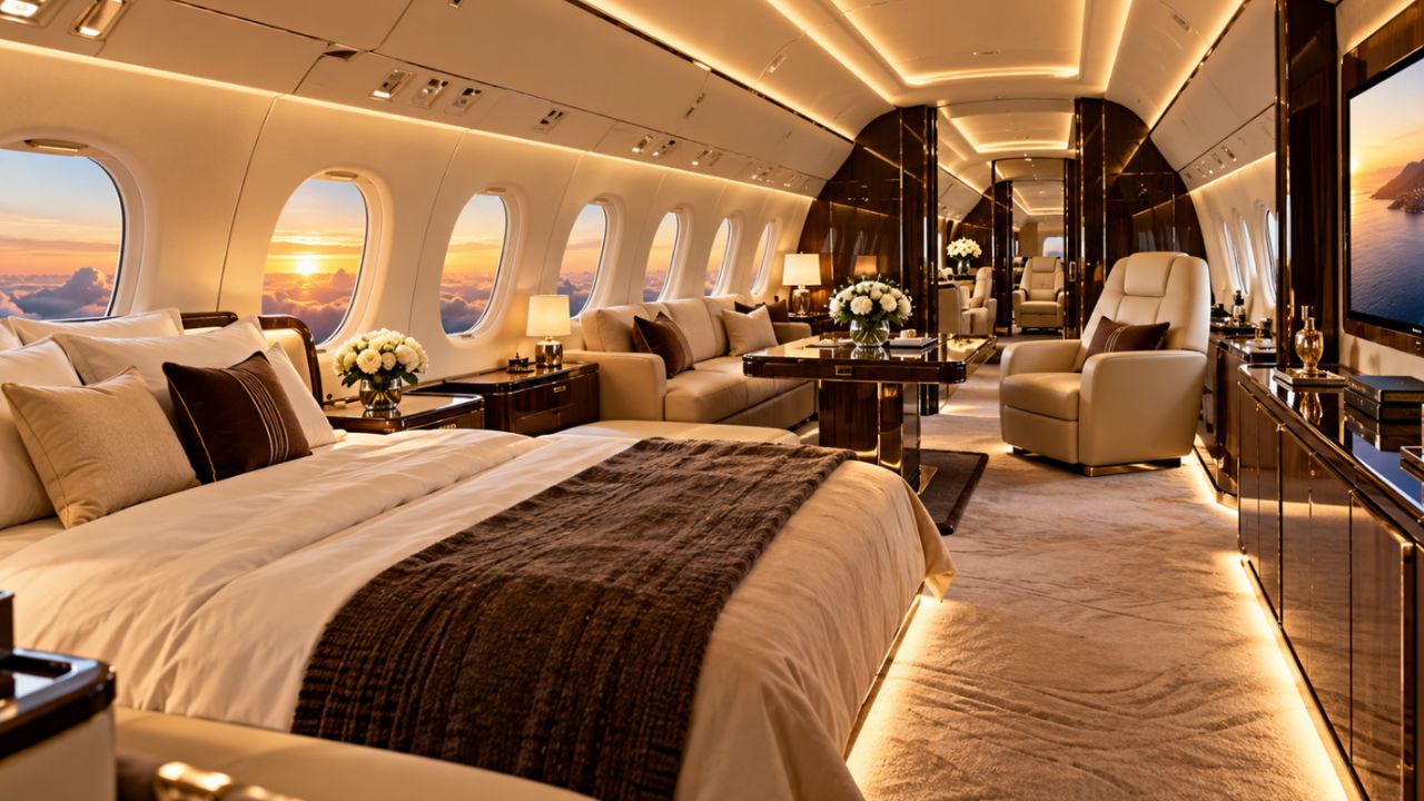 Mais luxuosos que mansões: conheça os aviões particulares dos bilionários